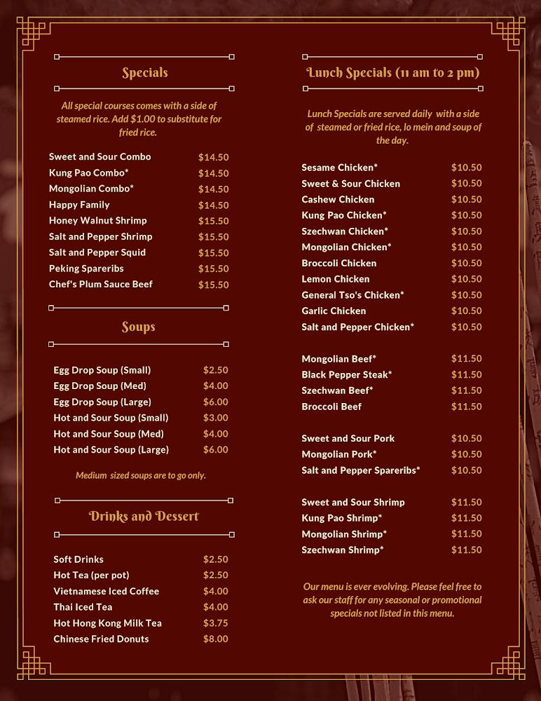 Joe's Kitchen Torrington WY Menu image 1